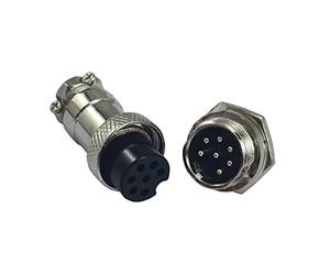 RIVERWELD 7 pines Conector hembra Enchufe de la aviación 16-7P Hombre + Mujer Metal Bloqueo automático 1Set