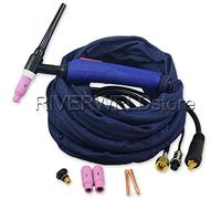 RIVERWELD Antorcha de soldadura Tig WP-17F-12R 150A completa con cabezal flexible, estilo europeo 3,8 metros