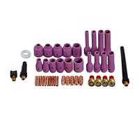 RIVERWELD Boquilla de alúmina TIG 13N08#4 13N09#5 13N10#6 Lente de gas 45V42 45V43 45V44 Cuerpo de pinza 13N25 13N26 13N27 Tapa trasera 41V35 Ajuste DB WP SR 9 20 25 Antorcha de soldadura TIG 42pz