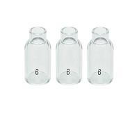 RIVERWELD Boquilla de cuarzo transparente 54N16 No.6 L=47 vasos TIG de vidrio Cuarzo 54NQ-16 No.6 para antorchas de soldadura SR WP 17 18 26 TIG 3pk
