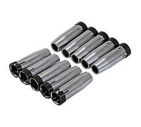 RIVERWELD Boquilla de gas cónica MIG MAG 145.0080 de latón, grosor de pared de 1,5 mm, para consumibles de antorcha de soldadura de CO2 24KD MB24 Paquete de 10