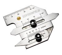 RIVERWELD Calibre de soldadura multifunción HJC40 Comprueba el espesor de la soldadura la altura del cordón el espacio entre las costuras y las marcas de ángulo de ranura Métrico