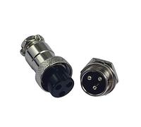 RIVERWELD Conector de enchufe de 3 pines Enchufe de aviación 16-3P Macho y hembra Metal autoblocante 2 piezas