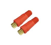 RIVERWELD Conector de panel de cable de soldadura TIG EDKL35-50 315 A Dinse ajuste rápido color rojo paquete de 2