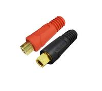 RIVERWELD Conector de panel para cable de soldadura TIG EDKL35-50, 315 A, color negro y rojo, estilo Dinse, 2 unidades