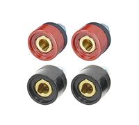 RIVERWELD Conector de panel para cable de soldadura TIG enchufe de 200 A estilo Dinse DKZ10-25 4 piezas