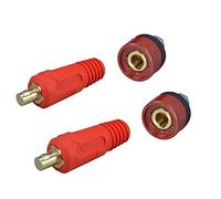 RIVERWELD Conector de panel para cable de soldadura TIG, enchufe y toma Dinse Dinze RED DKJ35-50 y DKZ35-50 conexión rápida 315A 4 piezas