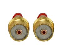 RIVERWELD Cuerpos de boquilla de TIG Lente de gas Jumbo de gran diámetro para antorcha de soldadura SR WP 9 20 25 TIG (995795S 3,2mm 2 unidades)