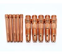 RIVERWELD Cuerpos de pinza TIG 10N24 10N32 (2,4mm), kit de tamaños surtidos, compatible con SR DB PTA WP 17 18 26, antorcha de soldadura TIG, 10 Uds.
