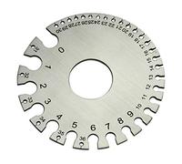 RIVERWELD Hoja de Hilo de Referencia de Cable Redonda Medidor de Soldadura de Calibre de Alambre de Acero Inoxidable para Medir Papel Cuero Espesor de Madera y Diámetros de Alambre de Hardware