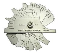 RIVERWELD Juego de soldadura de filete de 7 piezas Medidor MG-11 Rl Medidores de profundidad Marcas cubitales Métricas y en pulgadas Comprobación del tamaño de la pierna y la garganta del filete