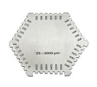 RIVERWELD Medidor de Espesor de Película Húmeda Hexagonal Tarjeta de Medición de Espesor 25-3000 um para Pinturas y Recubrimientos