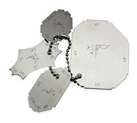 RIVERWELD Medidor de soldadura de Four-Piece Medición de ángulos Espesor de soldadura de filete y longitud de la pata de soldadura Marcas de tamaño de garganta Pulgadas