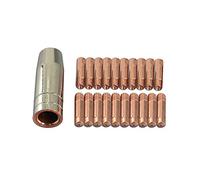 RIVERWELD MIG MAG Puntas de contacto M6 0,8mm 140.0059 Boquilla de gas cónica 145.0075 1,20mm con cubierta de cobre Kit surtido Para soplete de soldadura de CO2 15AK MB15 21 piezas