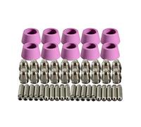 RIVERWELD SG-55 AG-60 WSD-60 Boquilla y punta de electrodo de plasma 1.2 mm 60 Amp Kits Ajuste para cortadora de plasma CUT-60 LGK-60 50 piezas