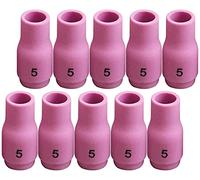 RIVERWELD TIG 13N09 No.5 (D8.0 x 30mm) Lente de gas Boquilla de alúmina Copas de cerámica Ajuste PTA SR DB WP 9 20 25 TIG Accesorios de soplete de soldadura 10pk