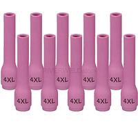 RIVERWELD TIG 796F75 Boquillas de alúmina largas (No.4XL 6.5mm) Orificio Fit DB SR WP 9 20 25 TIG Soplete de soldadura 10 unidades