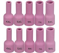RIVERWELD TIG Aluminia Boquilla de cerámica Kit extra largo 53N58XL 53N59XL 53N60XL 53N61XL 53N61SXL para SR WP 9 20 25 TIG antorcha de soldadura 10 piezas