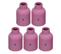 RIVERWELD TIG Boquilla de alúmina para lente de gas grande Copas de cerámica 57N74 No.8 D12.5 x 48 mm Ajuste SR DB WP 9 17 18 20 25 26 Antorcha de soldadura TIG 5 unidades