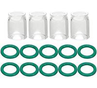 RIVERWELD TIG Boquillas de vidrio transparente de cuarzo Boquillas n.° 8 con orificio de 12,5 mm para soplete de soldadura TIG SR WP 9 17 18 20 25 26, 14 unidades
