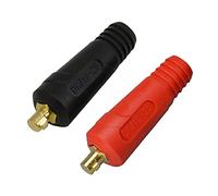 RIVERWELD TIG Cable de soldadura Panel Conector Enchufe DKJ10-25 200Amp Dinse Ajuste rápido Color rojo y negro 2 piezas