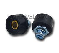 RIVERWELD TIG Cable de soldadura Panel Conector Enchufe Negro DKZ10-25 200Amp Dinse Montaje rápido 2 piezas