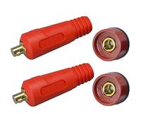 RIVERWELD TIG Cable de soldadura Panel Conector Enchufe ROJO DKJ10-25 DKZ10-25 200Amp Dinse Montaje rápido 2 juegos