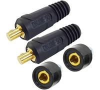 RIVERWELD TIG Cable de soldadura Panel Conector Enchufe y enchufe NEGRO DKJ35-50 y DKZ35-50 Dinse Dinze Ajuste rápido 315Amp 4 Uds
