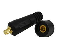 RIVERWELD TIG Cable de soldadura Panel Conector Juego de enchufes DKJ10-25 y DKZ10-25 Montaje rápido Estilo Dinse 2 piezas