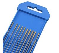 RIVERWELD TIG Electrodo de tungsteno dorado WL15 con lantano al 1,5%, tamaño surtido, 1,6mm, 2,4mm 10pk