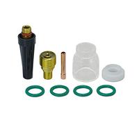 RIVERWELD TIG Lente de gas 45V44 Cuerpo de la boquilla Boquilla de 2,4mm 13N23 No.7 Copa de vidrio Cuarzo Copa trasera media Aisladores 598882 DB SR WP 9 20 25 Kit Antorcha TIG 9pk