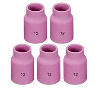 RIVERWELD TIG Lente de gas Boquilla de alúmina Copas de cerámica 53N87 No.12 D19.0 x 48mm Ajuste SR DB WP 17 18 26 Antorcha de soldadura TIG 5pk