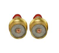 RIVERWELD TIG Lente de gas Cuerpos de pinza Gran diámetro 45V204S 1,0 mm Ajuste de orificio SR WP 9 20 25 Antorcha de soldadura TIG 2 unidades