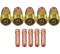 RIVERWELD Tig Stubby Gas Lens 17GL116 1.6 mm 10n23s Tig Collet Kit Fit DB SR WP 17 18 26 Tig de soldadura TIPS 10 PCS