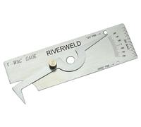 RIVERWELD V-WAC - Medidor de soldadura individual para profundidad de pozo, medidor de soldadura de inspección, medidores de rosca de inspección de subcortes/hoyos a incrementos de 0.24 pulgadas por