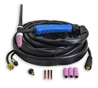 RIVERWELD WP 17 WP-17K Antorcha de soldadura TIG refrigerada por aire de 150 A estilo europeo 7,6 metros 25 pies