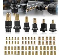 Rivet Nut Tool Kit, Rivet Set Electric Drill Operated, 6/7 Rivet Nut Pliers and 60/70 Press-in Nuts Kit, Carbon Steel Rivet Nuts Tool Set M3-M12 for Automotive Repair, Sheet Metal, Pipes,Auto (M3~M10)