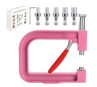 Rivet Press Machine - Pearl Stud Applicator, Rhinestone Setting Tool, Manual Handheld Jewelry Garment Decoration Fixing Device | Professional Bead Riveting Equipment Kit, Craft Clothing Embellishment