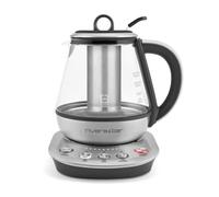Riviera&bar BTH450 - Tetera compacta Inox, 800 W, 0,8 L, mantenimiento caliente, temperatura ajustable, programas preestablecidos, seguridad anti, sobrecalentamiento, diseño elegante, modelo BTH450