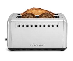 RIVIERA BAR GP540A &-TOSTADORA 2 RANURAS, ACERO INOXIDABLE EXTRA GRANDES