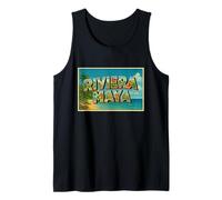 Riviera Maya México 50s Vintage Travel Souvenir Art Graphic Camiseta sin Mangas