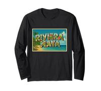 Riviera Maya México 50s Vintage Travel Souvenir Art Graphic Manga Larga