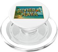 Riviera Maya México 50s Vintage Travel Souvenir Art Graphic PopSockets PopGrip para MagSafe
