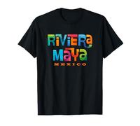 Riviera Maya México Diseño Tropical Retro Camiseta