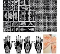 RIVIEVAL Plantillas para tatuajes temporales, kit de 14 hojas de arte corporal para mujeres, niñas, adolescentes y niños(B)