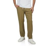 RIVMarco Pantalones de lino largos para hombre, corte regular, pantalón de verano, ocio, monocolor, blanco, beige, oliva, azul, negro, S, M, L, XL, XXL, 3XL, 4XL, 5XL