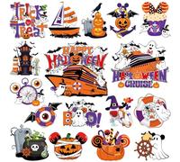 RiVolTa 16 piezas magnéticas de Halloween para puerta de crucero - 16 piezas de ratón, calabaza, barco, decoración de cabaña, imanes divertidos fantasma, boo, ancla y camarote, accesorios para