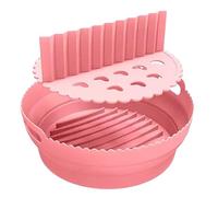 Rivolta non frigorifero riutilizzabile, fodera in silicone per freidora per aria, fodera della freidora ad aria silicone riutilizzabile, accessori per freidtrici, forno a vaso a vassoio rotondo