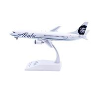 RIVPAHGQ Maqueta Realista de Avión Avión En Miniatura De Metal De 18 Cm For Alaska Airlines B737-400C N763AS, Escala 1:200, con Base. Avión Modelo prefabricado