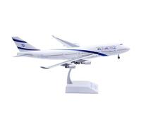RIVPAHGQ Maqueta Realista de Avión Kit De Modelo De Avión De 35 Cm A Escala 1/200 For El Al B747-400 4X-ELA, Modelo De Avión Fundido A Presión A Gran Escala Avión Modelo prefabricado